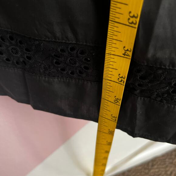 Black Eyelet Maxi Skirt Fairy Grunge Whimsigoth Witchy Academia Medium - Picture 4 of 6